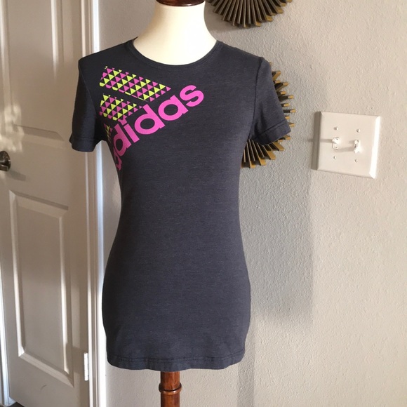 adidas Tops - Fitted Adidas Grey T-shirt